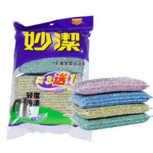 妙洁彩条金柔百洁布4...