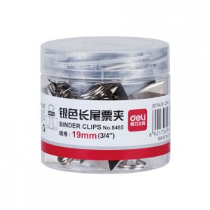 得力8485银色票夹筒装...