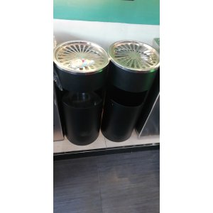 垃圾桶A35-C,黑色菊花