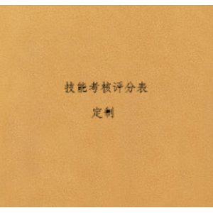 技能考核评分表