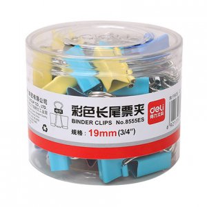 彩色长尾夹19mm(40只/...