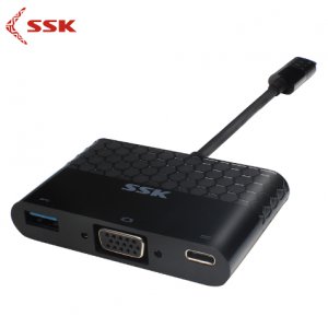 TYPE-C转VGA+USB3.0+P...